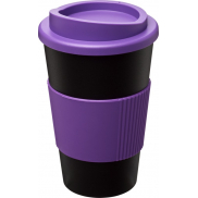 Kubek termiczny z serii Americano® o pojemności 350 ml z uchwytem, czarny, fioletowy