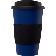 Kubek termiczny z serii Americano® o pojemności 350 ml z uchwytem, niebieski, czarny