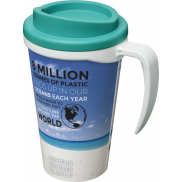 Kubek termiczny z serii Brite-Americano Grande o pojemności 350 ml, biały, niebieski