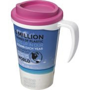 Kubek termiczny z serii Brite-Americano Grande o pojemności 350 ml, biały, różowy