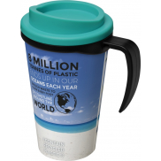 Kubek termiczny z serii Brite-Americano Grande o pojemności 350 ml, czarny, niebieski