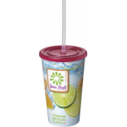 Kubek Brite-Americano® z podwójną ścianką o pojemności 350 ml, różowy