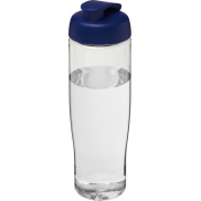 Bidon H2O Tempo® o pojemności 700 ml z wieczkiem zaciskowym, biały, niebieski