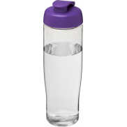 Bidon H2O Tempo® o pojemności 700 ml z wieczkiem zaciskowym, biały, fioletowy