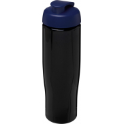 Bidon H2O Tempo® o pojemności 700 ml z wieczkiem zaciskowym, czarny, niebieski