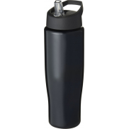 Bidon H2O Tempo® o pojemności 700 ml z wieczkiem z słomką, czarny