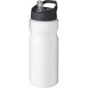 Bidon H2O Base® o pojemności 650 ml z wieczkiem z słomką, biały, czarny