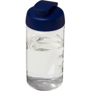 Bidon H2O Bop® o pojemności 500 ml z wieczkiem zaciskowym, biały, niebieski