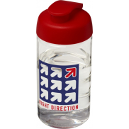 Bidon H2O Bop® o pojemności 500 ml z wieczkiem zaciskowym, biały, czerwony