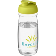 Bidon H2O Pulse® o pojemności 600 ml z wieczkiem zaciskowym, biały, zielony