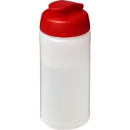 Bidon Baseline® Plus o pojemności 500 ml z wieczkiem zaciskowym, biały, czerwony