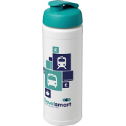 Bidon Baseline® Plus o pojemności 750 ml z wieczkiem zaciskowym, biały, niebieski