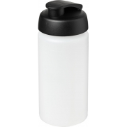 Bidon Baseline® Plus o pojemności 500 ml z wieczkiem zaciskowym i uchwytem, biały, czarny