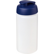 Bidon Baseline® Plus o pojemności 500 ml z wieczkiem zaciskowym i uchwytem, biały, niebieski