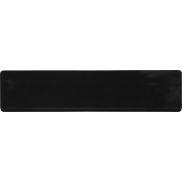 Linijka Terran o długości 15 cm w całości wykonana z tworzyw sztucznych pochodzących z recyklingu, czarny