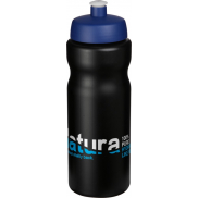 Bidon Baseline® Plus o pojemności 650 ml, czarny, niebieski