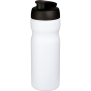Bidon Baseline® Plus o pojemności 650 ml z otwieranym wieczkiem, biały, czarny
