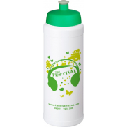 Bidon Baseline® Plus o pojemności 750 ml ze sportowym wieczkiem i uchwytem, biały, zielony