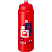 Bidon Baseline® Plus o pojemności 750 ml ze sportowym wieczkiem i uchwytem, czerwony