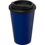 Kubek termiczny americano® o pojemności 350 ml z materiałów pochodzących z recyklingu, niebieski, czarny