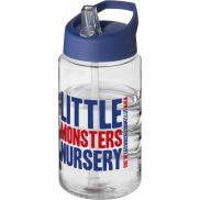 Bidon H2O Bop o pojemności 500 ml z wieczkiem z dzióbkiem, biały, niebieski