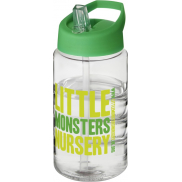 Bidon H2O Bop o pojemności 500 ml z wieczkiem z dzióbkiem, biały, zielony