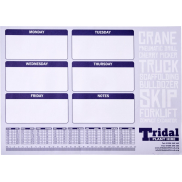 Notatnik Desk-Mate® w formacie A2, 25 stron, biały