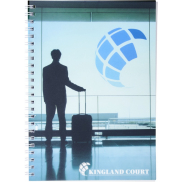 Notatnik Desk-Mate® w formacie A5 z przedziałką i okładką wykonaną z PP, 50 stron, biały