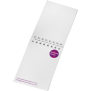 Notatnik Desk-Mate® w formacie A7 z przedziałką, 50 stron, biały