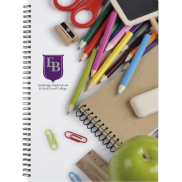 Zeszyt w formacie A4 Wire-o w twardej okładce, biały, czarny