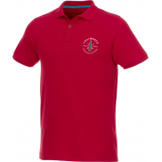 Beryl – męska koszulka polo z krótkim rękawem z bawełny organicznej i materiałów z recyklingu, 3xl, czerwony