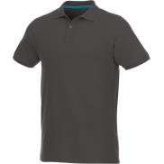 Beryl – męska koszulka polo z krótkim rękawem z bawełny organicznej i materiałów z recyklingu, l, szary