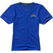 Damski T-shirt organiczny Kawartha z krótkim rękawem, xxl, niebieski