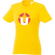 T-shirt damski z krótkim rękawem Heros, l, żółty