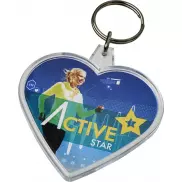 Brelok Combo w kształcie serca, biały