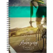 Desk-Mate® kalendarz A5 w twardej okładce bez dat, biały, czarny