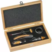 Zestaw do wina GROSSETO - brązowy