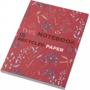 Notatnik A5 Novella Austen z miękkiej okładki z recyklingu, 100 kartek, czerwony