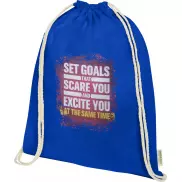 Odisha organiczny worek sznurowany z certyfikatem OCS o gramaturze 140 g/m², 5 l , niebieski