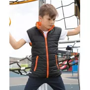 Ocieplany bezrękawnik dla dzieci i młodzieży - black/orange