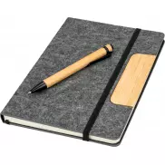 Notes A5 w linie z papieru z recyklingu z długopisem WALSALL - szary