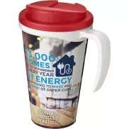 Kubek Brite-Americano® 350 ml z wieczkiem zapobiegającym rozchlapaniu, biały, czerwony