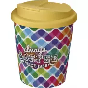 Brite-Americano® Espresso 250 ml tumbler with spill-proof lid, biały, żółty