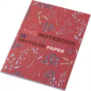 Notatnik A5 Novella Austen Colours z miękką okładką z materiału z recyklingu, 50 kartek, czerwony