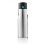 Butelka sportowa 650 ml Aqua, monitorująca ilość wypitej wody - szary, niebieski