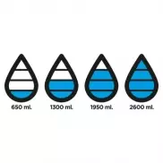 Butelka sportowa 600 ml Aqua, monitorująca ilość wypitej wody - czarny
