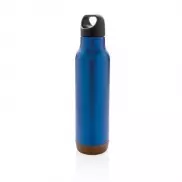 Butelka termiczna 600 ml z korkowym elementem - niebieski