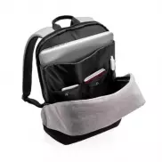 Plecak chroniący przed kieszonkowcami, plecak na laptopa - szary, czarny