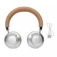 Bezprzewodowe słuchawki nauszne Aria - brązowy