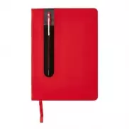 Notatnik A5 Deluxe, touch pen - czerwony